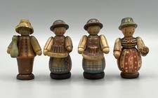 4 Uralte Seltene Holz Figuren