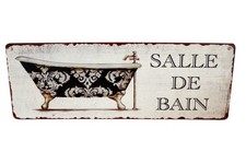 Shabby Blechschild Badezimmer
