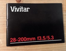 neue Bedienungsanleitung Objektiv Vivitar 28-200mm