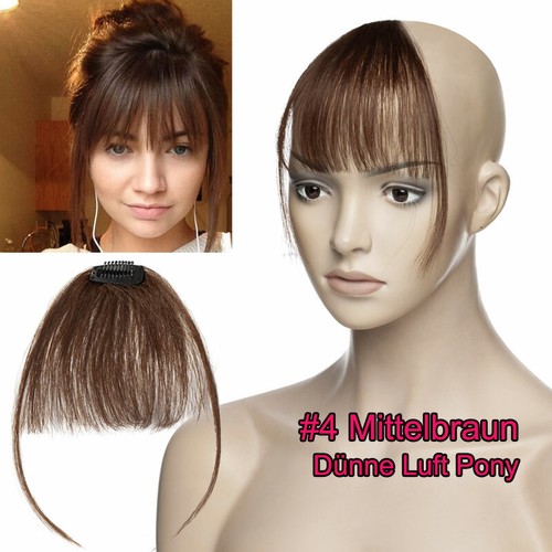 Echthaar pony luft bangs - pony, clip