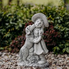 Mädchen mit Hund Kinderfigur