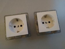 [Set] 2 Stück JUNG 1-fach SCHUKO-Steckdose alpinweiss A520KI WW 55mm System