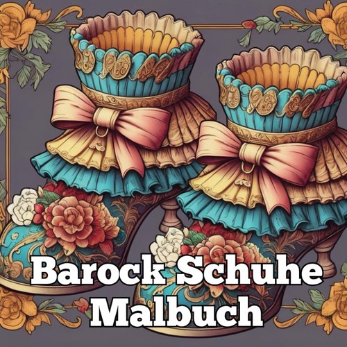 Malbuch barock schuhe - malbuch,