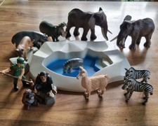 SCHLEICH Zoo Wildlife Div. Tiere Elefanten, Nilpferd, Zebras Etc.