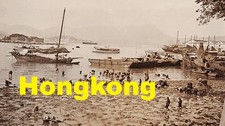 China alte Hongkong Hafen Szene Sammeln Schmetterlinge orig Foto 1902 SELTENES MOTIV
