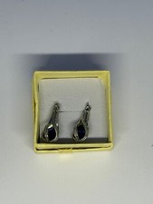 Silber NEU TROPFEN STEIN BLAU