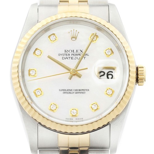 Rolex datejust 18k gelbgold - rolex, &