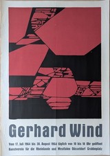 Poster Plakat - Gerhard Wind - Siebdruck - Abstrakte Kunst Informel - 1964