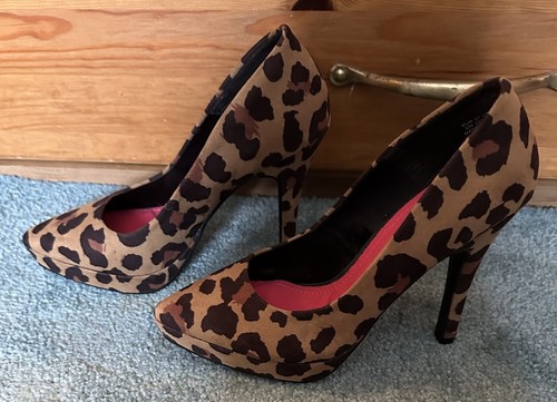 Leopard print high heels pumps - high,