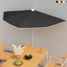 Sonnenschirm Halbrund UV-Schutz Gartenschirm Balkonschirm Terrasse Sonnenschutz
