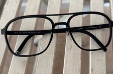 Brillengestell Neubau Piloten, Edmund Vollrand, Schwarz, Vintage, Quadrat, Retro