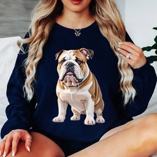 Bulldogge Hund Tiere Damen Sweatshirt Tierliebhaber Pullover