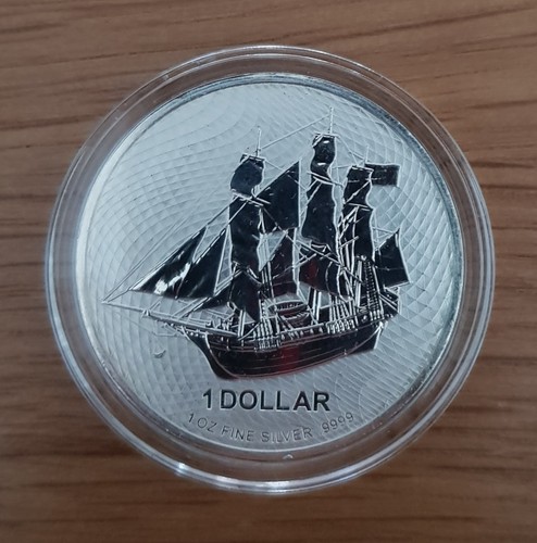 1oz silber hms bounty münze - silber,