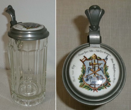 Bierkrug aus glas l - aus, 0,5