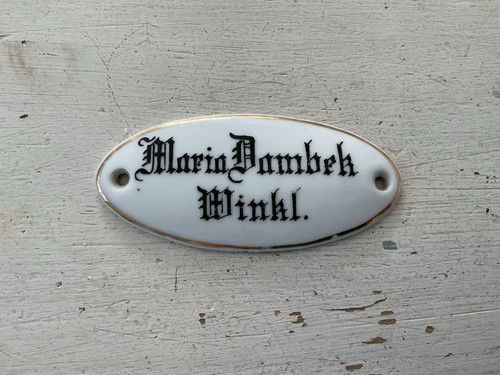 Altes porzellanschild landhaus - altes,