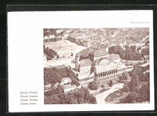Kassel, Theater und Friedrichsplatz aus der Vogelschau, Ansichtskarte 