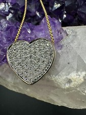 Two Tone Heart Pendant in 14K