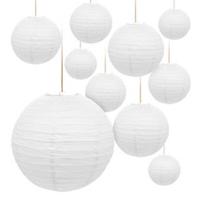 Papier Lampion weiß - 25 cm /