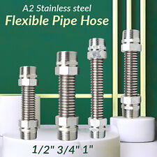 1/2" 3/4" 1" Flexschlauch Eisenkopf V2A Edelstahl Panzerschlauch Metallschlauch