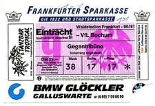 Ticket BL Eintracht Frankfurt - VfL Bochum 1990/91