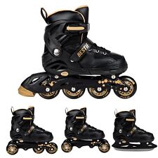 Inliner Kinder Inline skates 4in1 Schlittschuhe Verstellbar Inlineskates 30-41