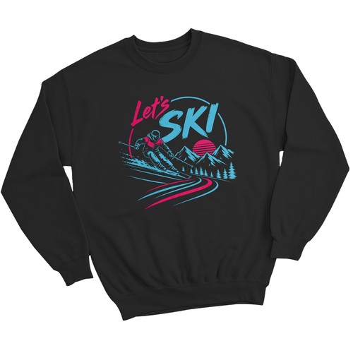 Unisex sweatshirt vintage ski - vintage,