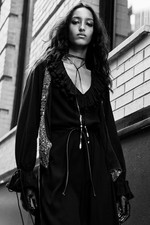 Zara mittellanges kleid mit - mittellanges,