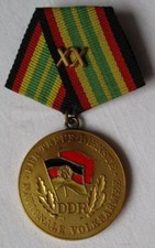 GDR medal loyal services in