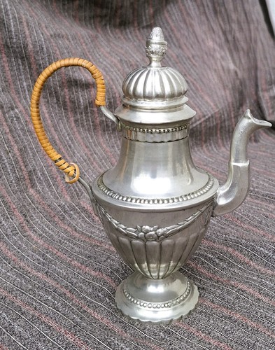 Antike zinn kaffeekanne empire - antike,