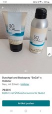 Hollister SoCal Bodyspray 120 ml und Duschgel 125 ml Herrenduft Neu