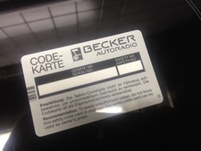CODE-Karte Becker Auto Radio