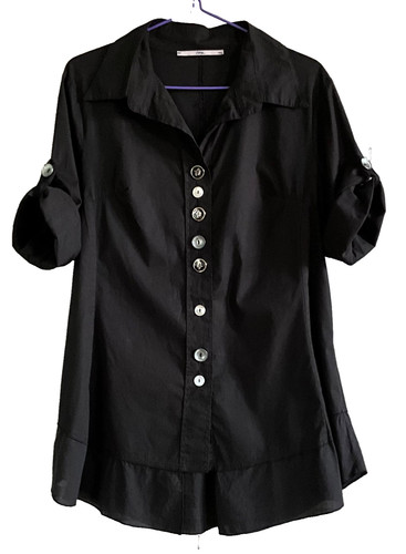 Schwarze longbluse tunika von - longbluse,