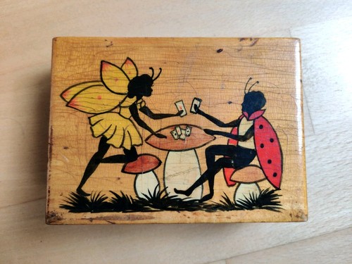 Holz kästchen schmetterling - holz,