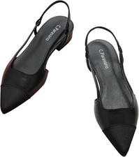 Damen Slingback Pumps Schwarz