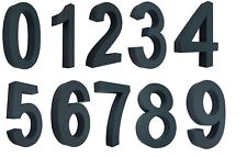 Hausnummer Edelstahl V2A in anthrazit RAL7016  H20cm H30cm  Arial in 2D oder 3D