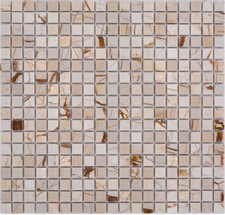 Natursteinmosaik Marmor golden