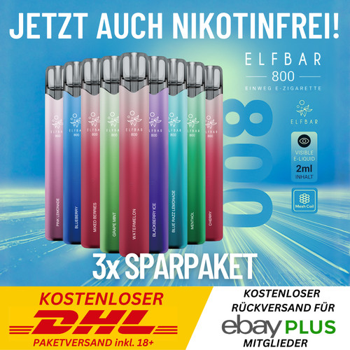 Elfbar 800 züge - 3x,