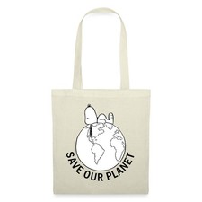 Peanuts Snoopy Save Our Planet Umwelt Stoffbeutel, One size, Natur