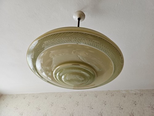 Vintage deckenlampe 50er glas - deckenlampe,
