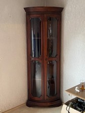 Biedermeier Vitrine Eckschrank