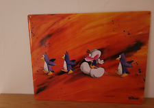 Diddl Pinwand Blechschild Magnettafel Pinwand Pinguine Metalltafel ca. 40x50 cm