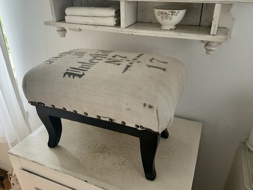 Alter schemel shabby - shabby, leinen