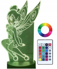 Led nachtlampe prinzessin - 3d,