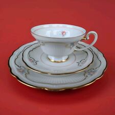 1905-1923 Weimar Carstens Sammeltasse Gold Weiß Relief Rot Blumen Jugendstil Set