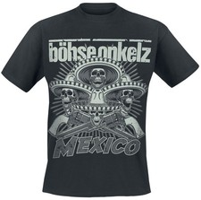 Böhse Onkelz T-Shirt Herren Mexico 2014 schwarz Band-Merch, Bands, Totenköpfe