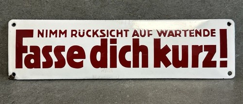 Seltenes emailschild fasse - seltenes,