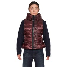 G-Star Damen Weste Jacke Straight Pdd belted vest Carta ripstop, Weinrot, M