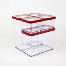 ROTHO Premium Vorratsdosen 5 tlg Kühlschrank Organizer Aufbewahrungsdose Food