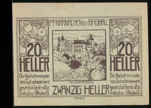 Notgeld pfarrkirchen bei bad - notgeld,