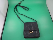 Damen Leder Umhänge-Schultertasche blau  Assima